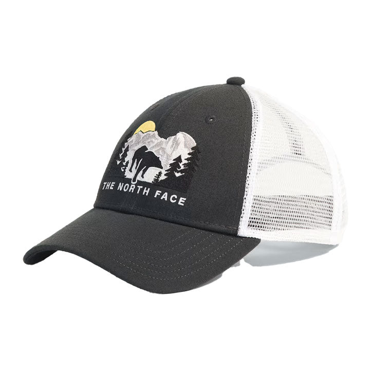 Unisex Embroidered Mudder Trucker-Hats-The North Face-Asphalt Grey/TNF White/Bear Graphic-Mountain Sports
