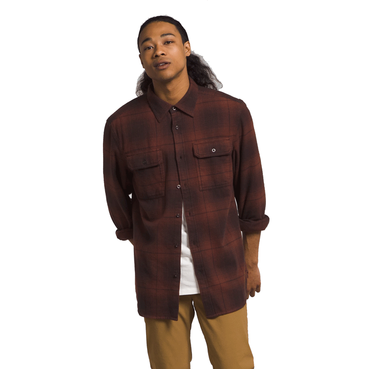 Mens Arroyo Flannel Shirt-Flannel Shirts-The North Face-Coal Brown MD Half Dome Shadow Plaid-Mountain Sports
