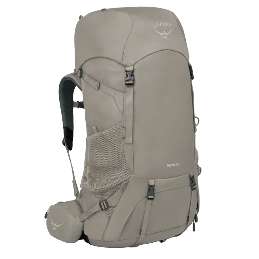Womens Renn 65L Backpack-Backpacks-Osprey-Pediment Grey/Linen Tan-Mountain Sports