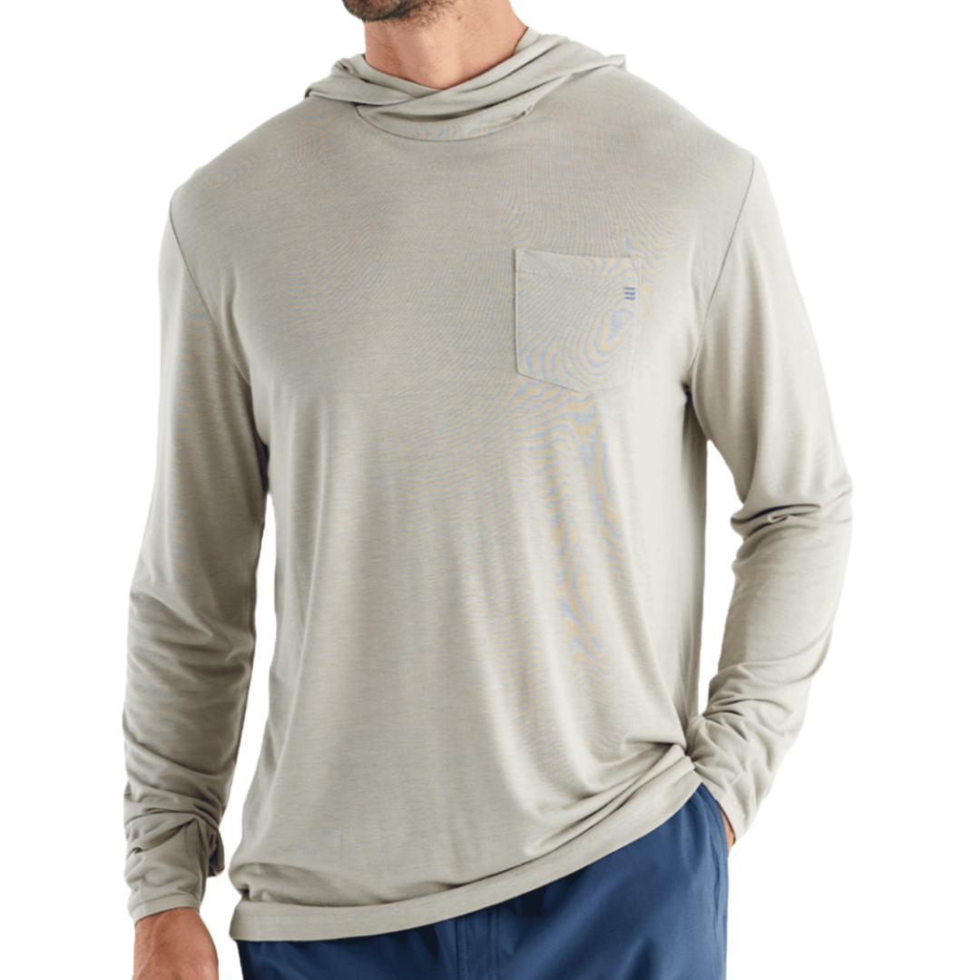 Mens Bamboo Lightweight Hoodie-Hoodies-Free Fly-Marshland Camo-Mountain Sports