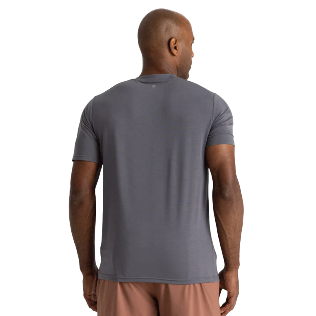 Men's Elevate Lightweight Tee-Short Sleeve Shirts-Free Fly-Smoke-Mountain Sports
