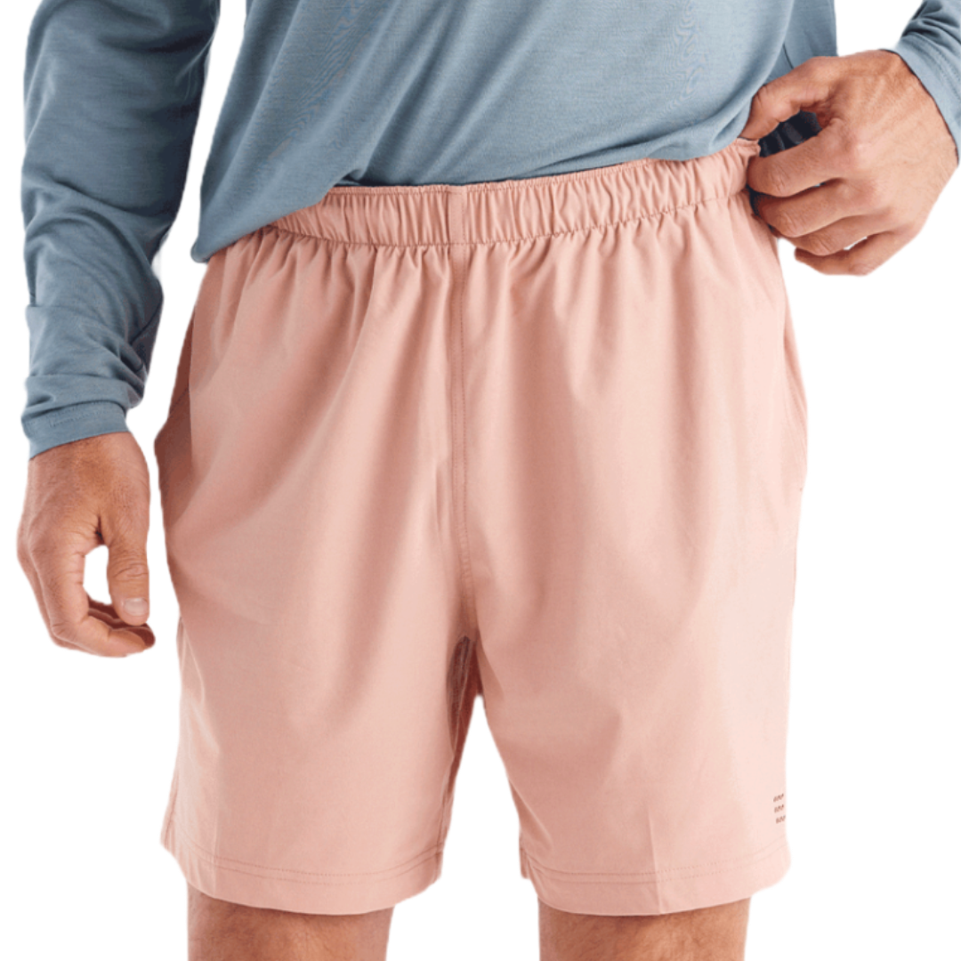 Men's Breeze 6" Short-Shorts-Free Fly-Orange Dusk-Mountain Sports