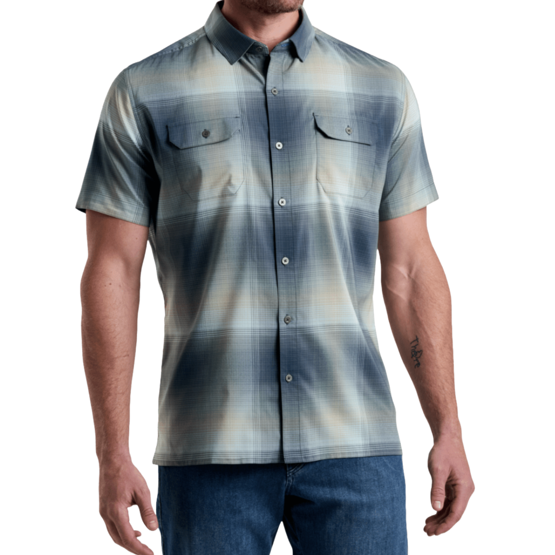 Mens Response Short Sleeve Shirt-Short Sleeve Shirts-Kuhl-Blue Fog-Mountain Sports
