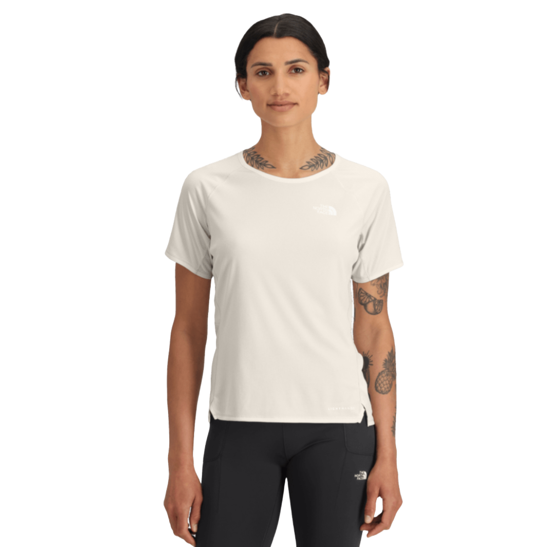 Womens Sunriser S/S Shirt-Short Sleeve Shirts-The North Face-White Dune-Mountain Sports