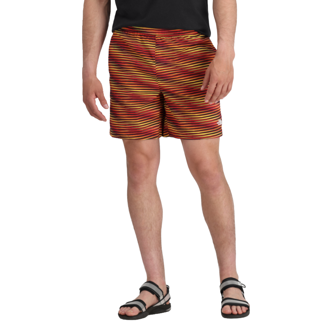 Mens Class V Pathfinder Pull-On 7" Short-Shorts-The North Face-Sumac Optical Stripe Print-Mountain Sports