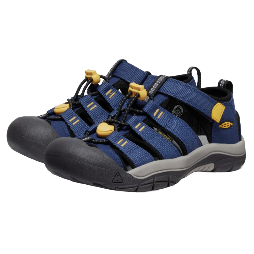 Youth Newport H2 Sandal-Sandals-Keen-Naval Academy/Keen Yellow-Mountain Sports