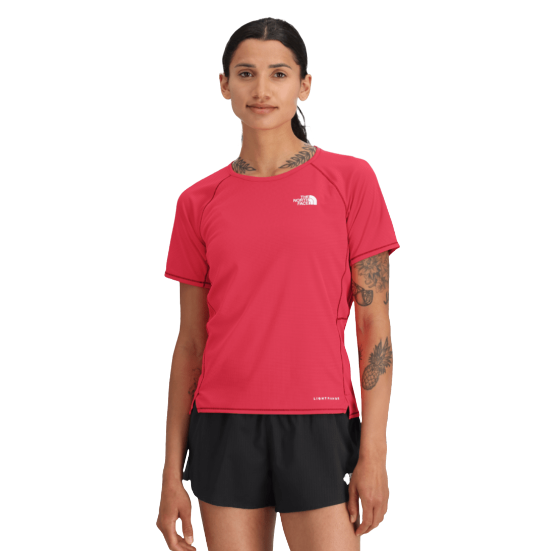 Womens Sunriser S/S Shirt-Short Sleeve Shirts-The North Face-Hibiscus-Mountain Sports