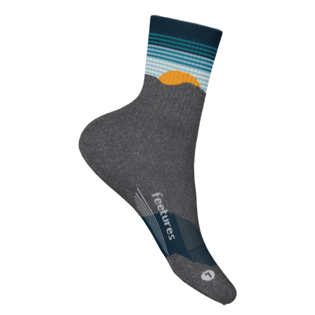 Trail Mini Crew Max Cushion Socks-Socks & Underwear-Feetures-Table Rock Gray-Mountain Sports