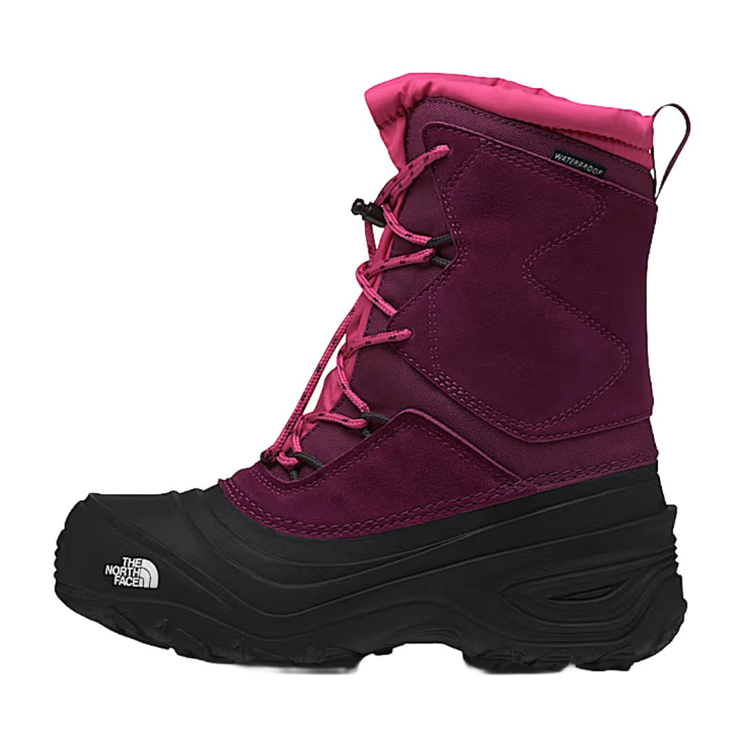 Youth Alpenglow V Waterproof Boot-Boots-The North Face-Boysenberry/TNF Black-Mountain Sports