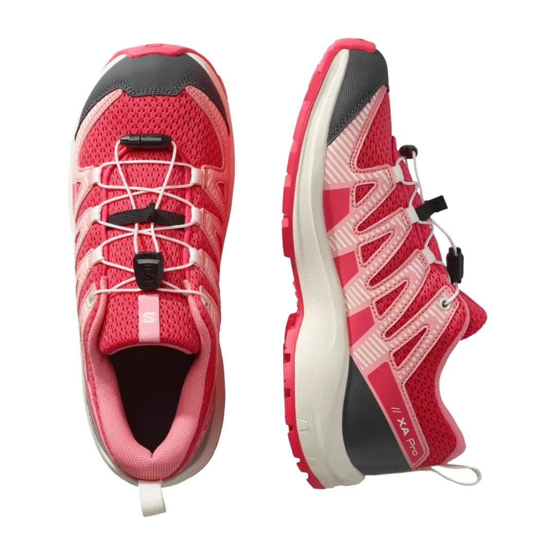 Junior XA Pro v8 Trail Shoe-Trail Running Shoes-Salomon-Black / White / French Blue-Mountain Sports