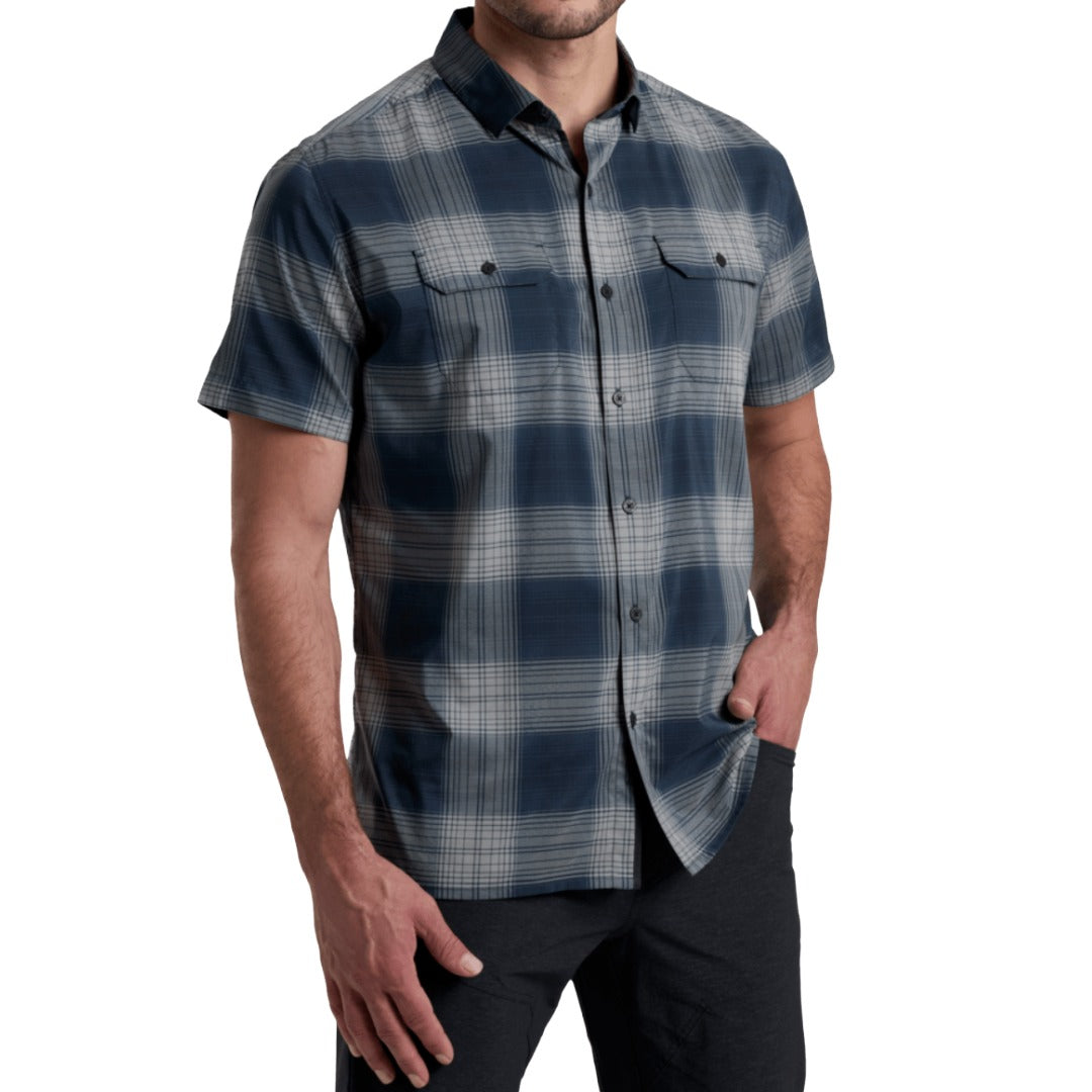 Mens Response Short Sleeve Shirt-Short Sleeve Shirts-Kuhl-Midnight Tide-Mountain Sports