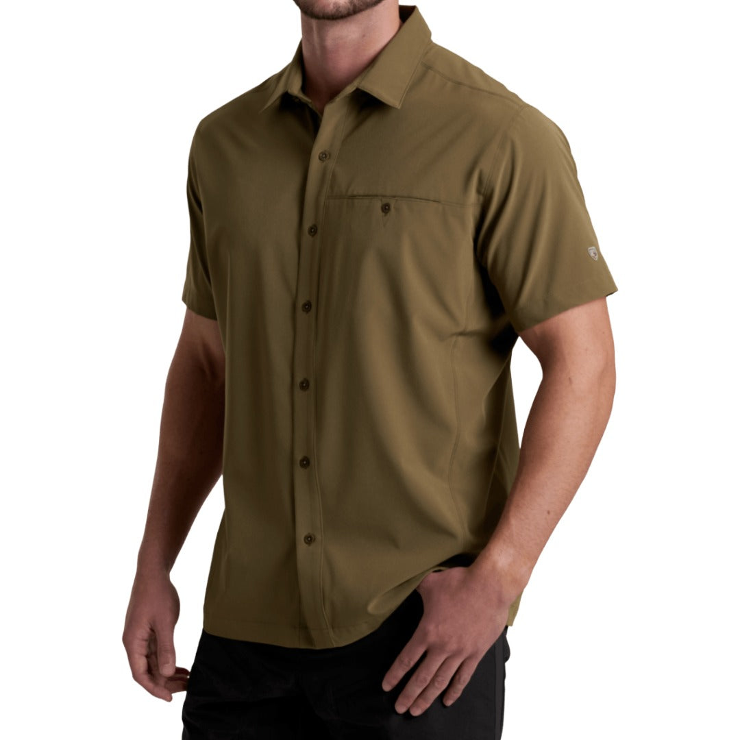 Mens Renegade Shirt-Short Sleeve Shirts-Kuhl-Buckskin Khaki-Mountain Sports