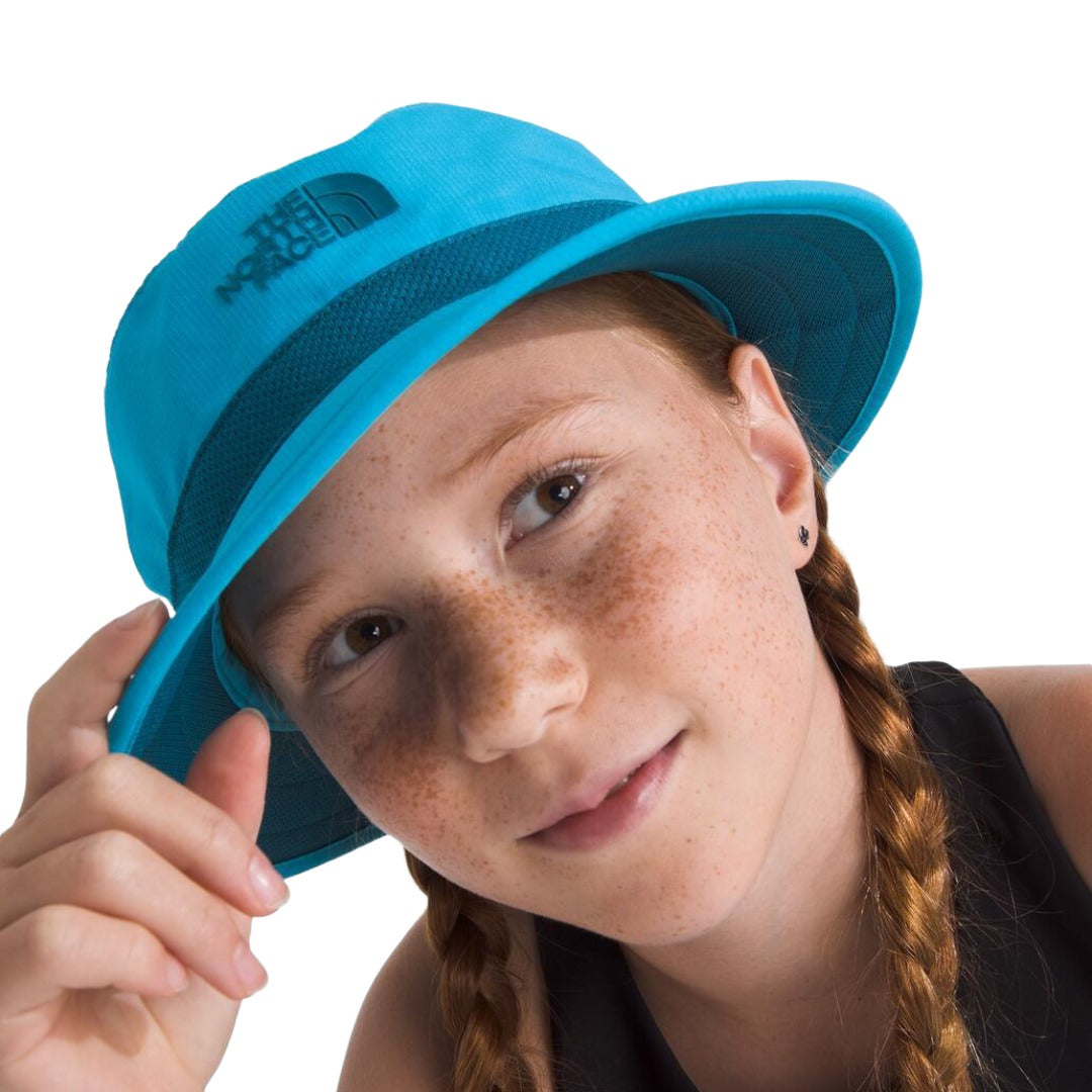 Kids Class V Reversible Bucket Hat-Hats-The North Face-Hero Blue TNF Topo Phantom Print-Mountain Sports