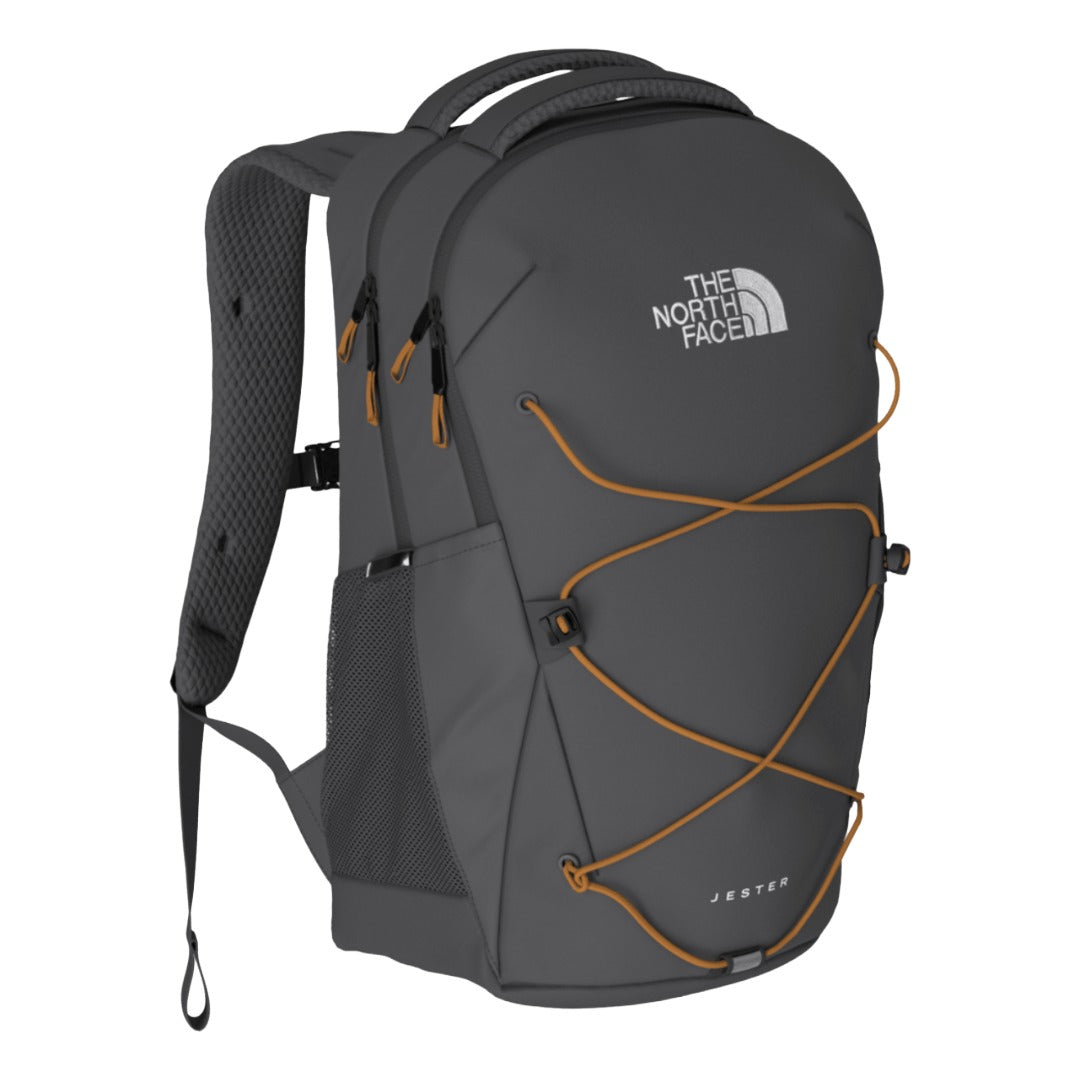 jester north face backpack grey orange The North Face Jester Backpack: Anthracite Grey/Dust Orange