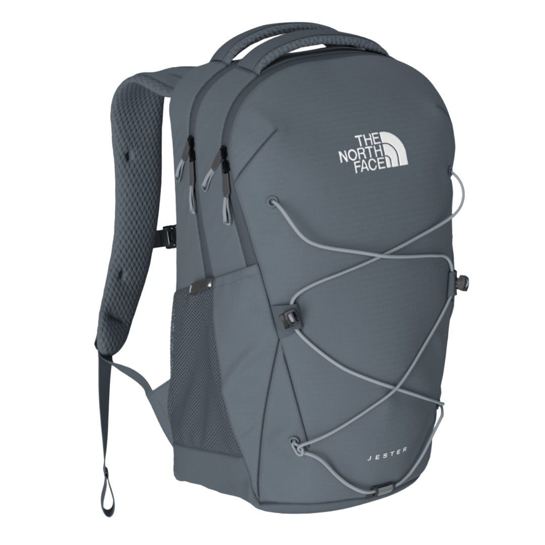 north face gray jester backpack The North Face Women's Jester Backpack- Granite Grey Light Heather/Frost Grey
