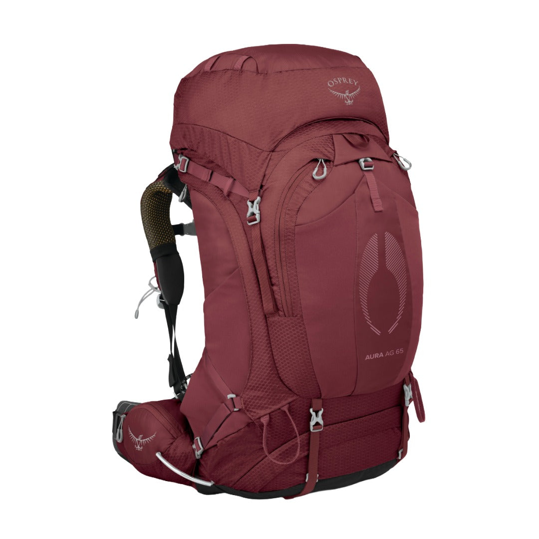 Womens AURA AG LT 65 Backpack-Backpacks-Osprey-Berry Sorbet-Mountain Sports