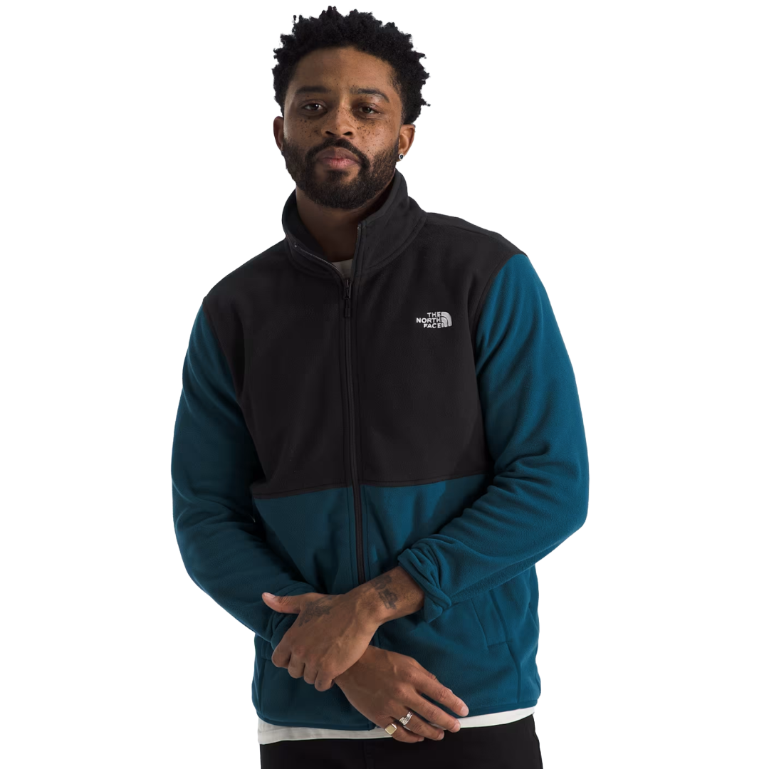 Mens Glacier Fleece Jacket-Jackets-The North Face-Midnight Petrol-Mountain Sports