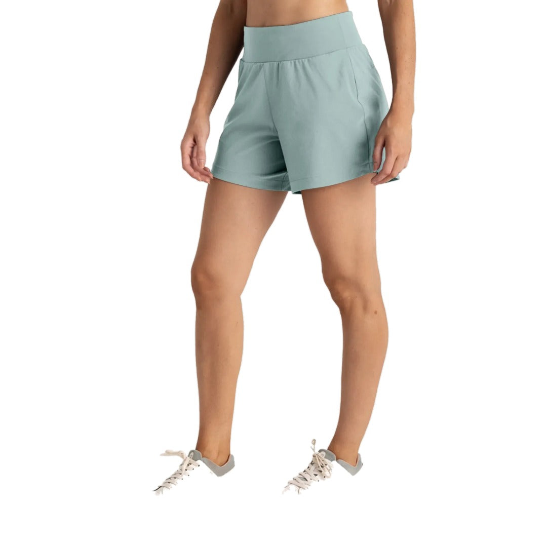 Womens Bamboo Lined Breeze Short – 5"-Shorts-Free Fly-Ocean Mist-Mountain Sports