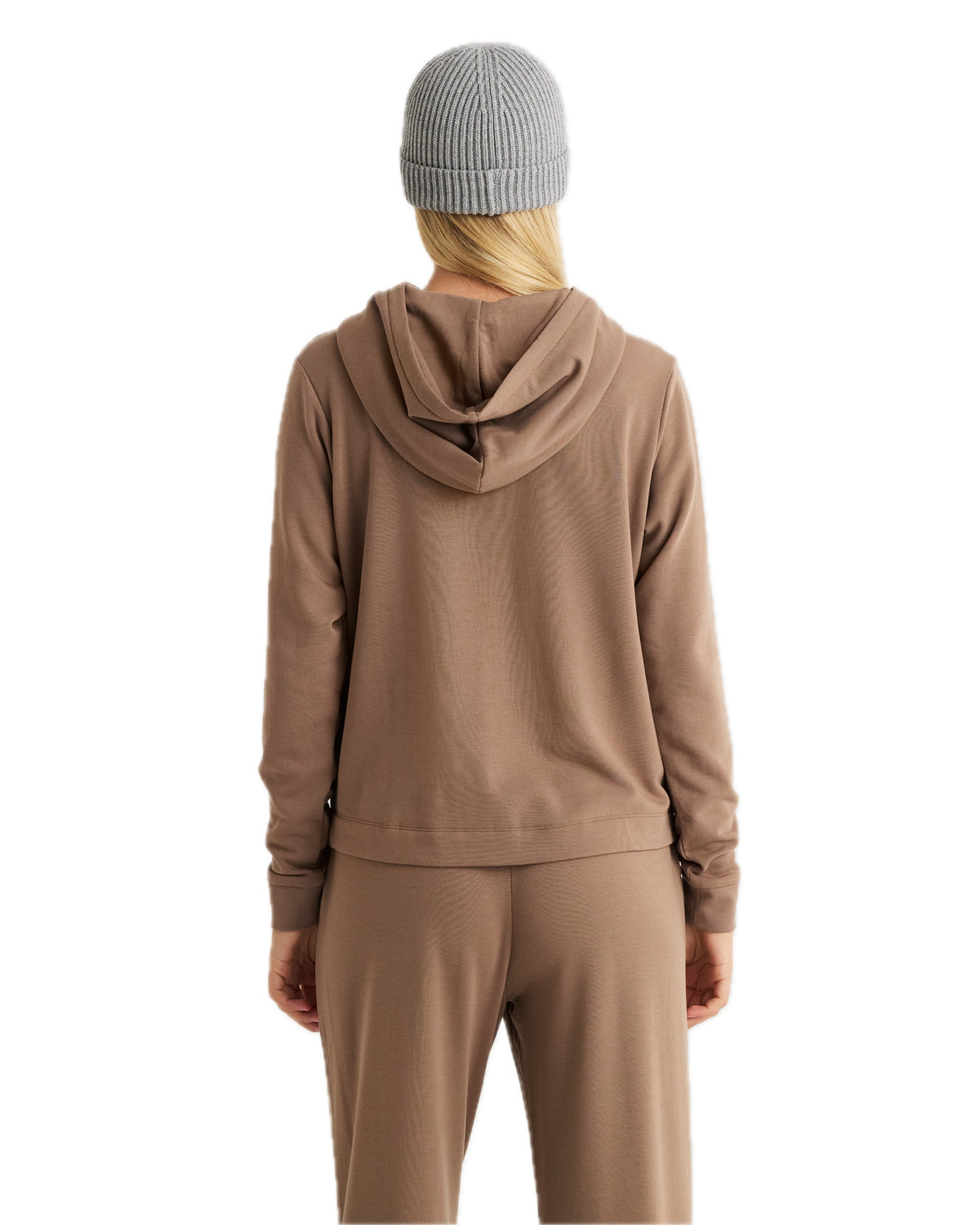 Women's Bamboo Lightweight Fleece Cropped Hoodie