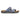 Birkenstock Arizona Crosstown sandal in Elemental Blue oiled leather, side profile showing the rugged grey polyurethane sole