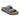 Birkenstock Arizona Crosstown in Elemental Blue oiled leather at a three-quarter angle, showing both pin-buckle straps and the contoured cork footbed