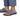 Close-up of the Birkenstock Arizona Crosstown in Elemental Blue worn on the foot, showing the strap fit and the raised sole