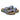 Pair of Birkenstock Arizona Crosstown sandals in Elemental Blue at an angle, showing the grey wraparound midsole