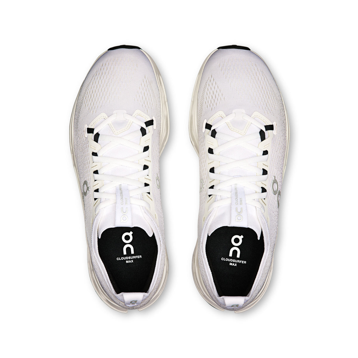On Men's Cloudsurfer Max Wide (2E) in White/White, second view