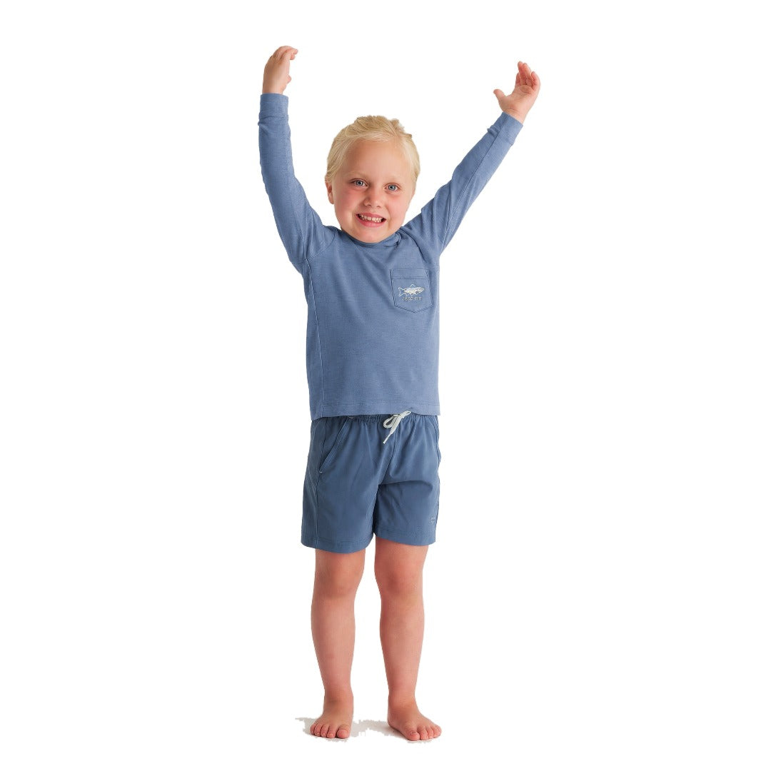 Toddler Bamboo Shade Graphic Hoodie-Hoodies-Free Fly-Pacific Blue-Mountain Sports