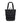 Black Lily 2.0 recycled polyester convertible tote backpack with front pockets and bottom shoe compartment.