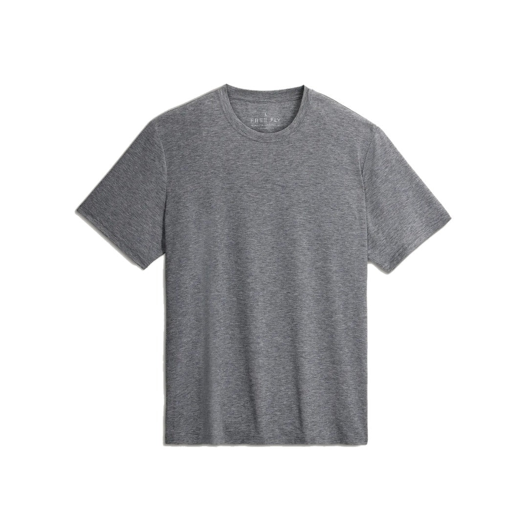 Men's Elevate Lightweight Tee-Short Sleeve Shirts-Free Fly-Heather Grey-Mountain Sports