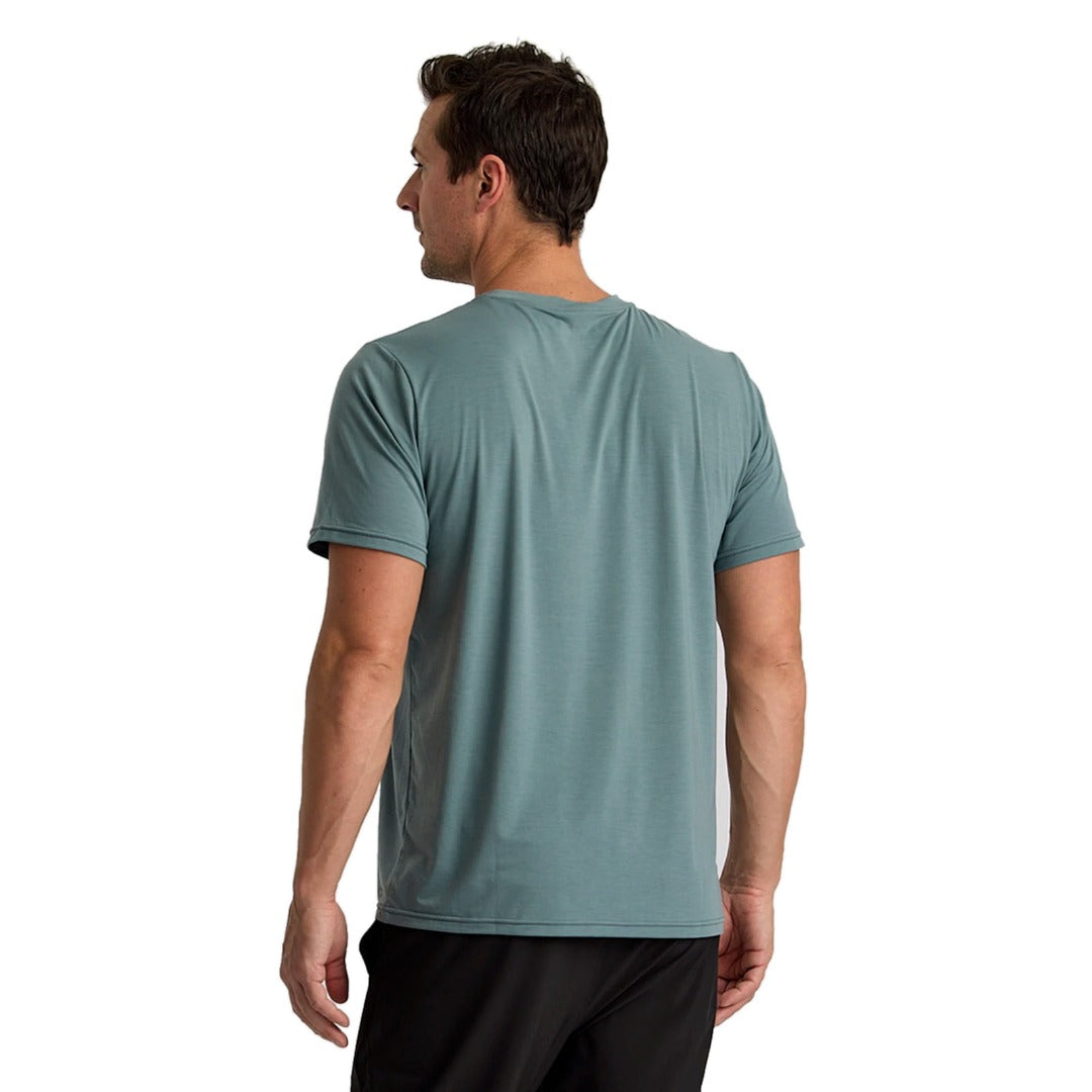 Men's Elevate Lightweight Tee-Short Sleeve Shirts-Free Fly-Stormy Sea-Mountain Sports