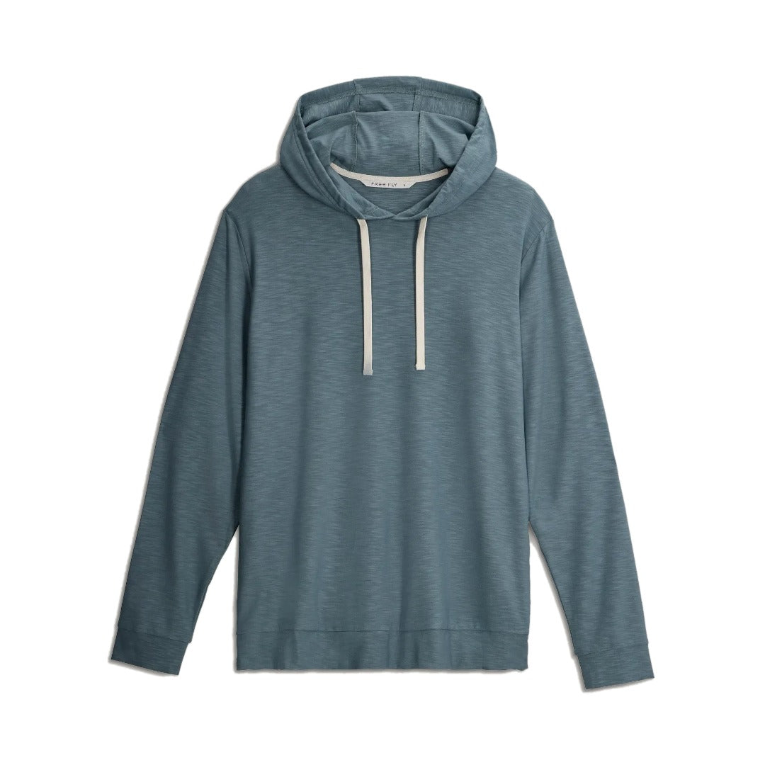 Mens Bamboo Slub Hoodie II-Sweatshirts & Hoodies-Free Fly-Stormy Sea-Mountain Sports