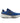 New Balance Fresh Foam X 880 v15 men's running shoe in Sea Stone with NB Navy and Marmalade, outer side profile facing right, showing the blue mesh upper and cream Fresh Foam X midsole
