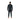 Polarmax Men's Double Layer base layer set in black worn by model, back view