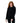 Polarmax Women's Double Layer Crewneck in black worn by model, front view