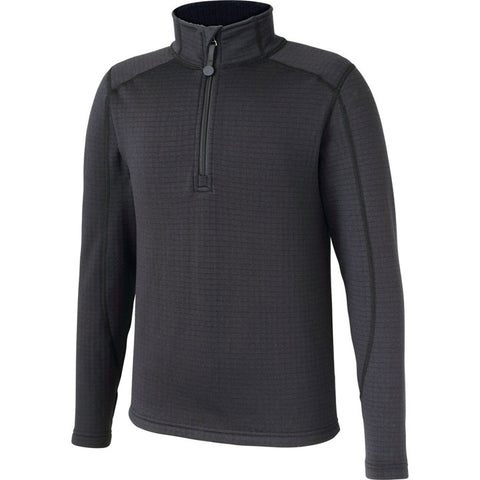 Kids Ecolator Expedition Weight 1/2 Zip-Base Layers-Terramar-Black-Mountain Sports