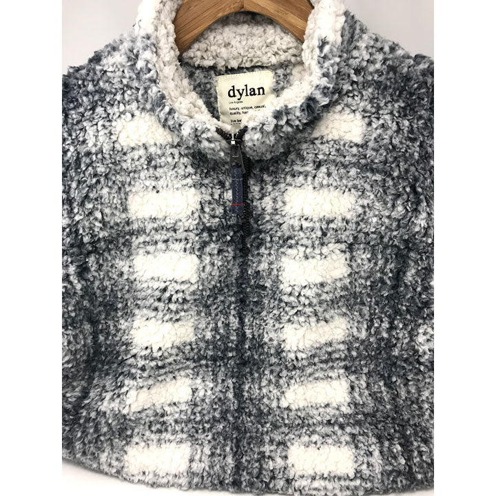 Dylan Patterned Frosty Tipped Pile 1/4 Zip Stadium Pullover Womens