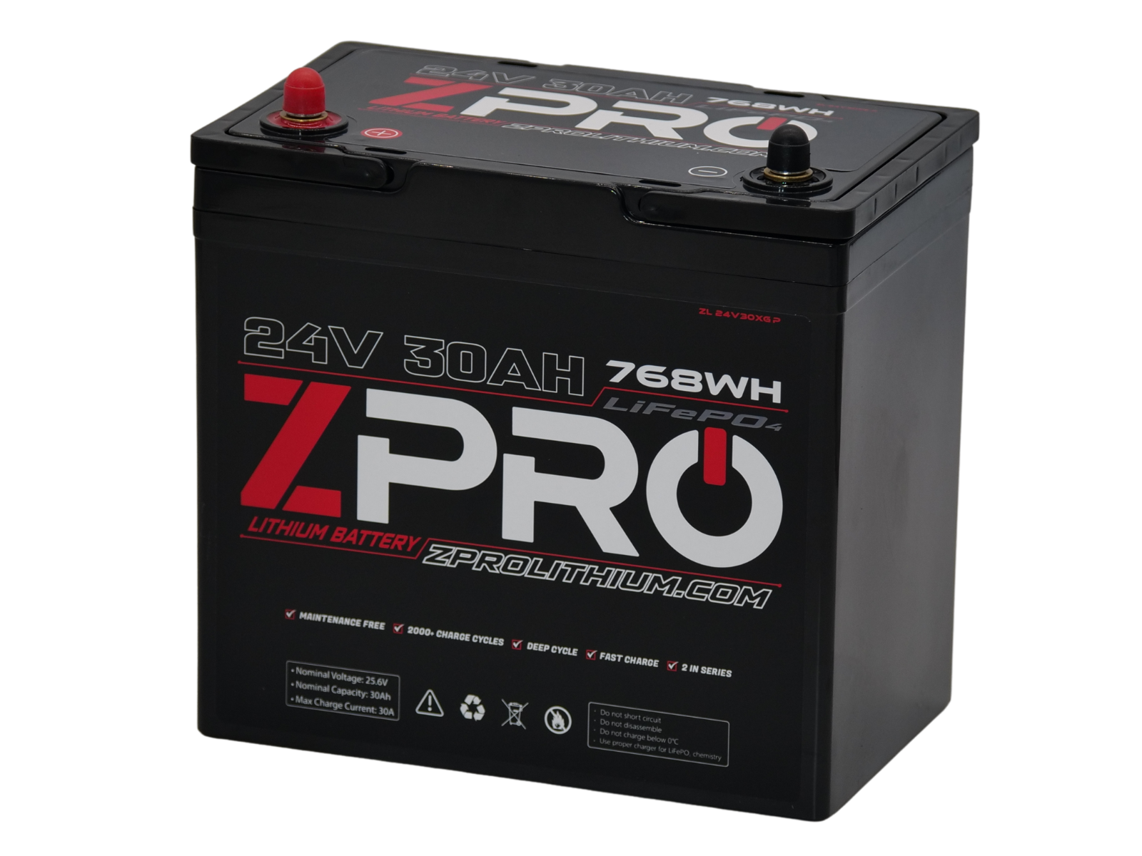 ZPRO 24V30AH LITHIUM BATTERY (No Bluetooth version)