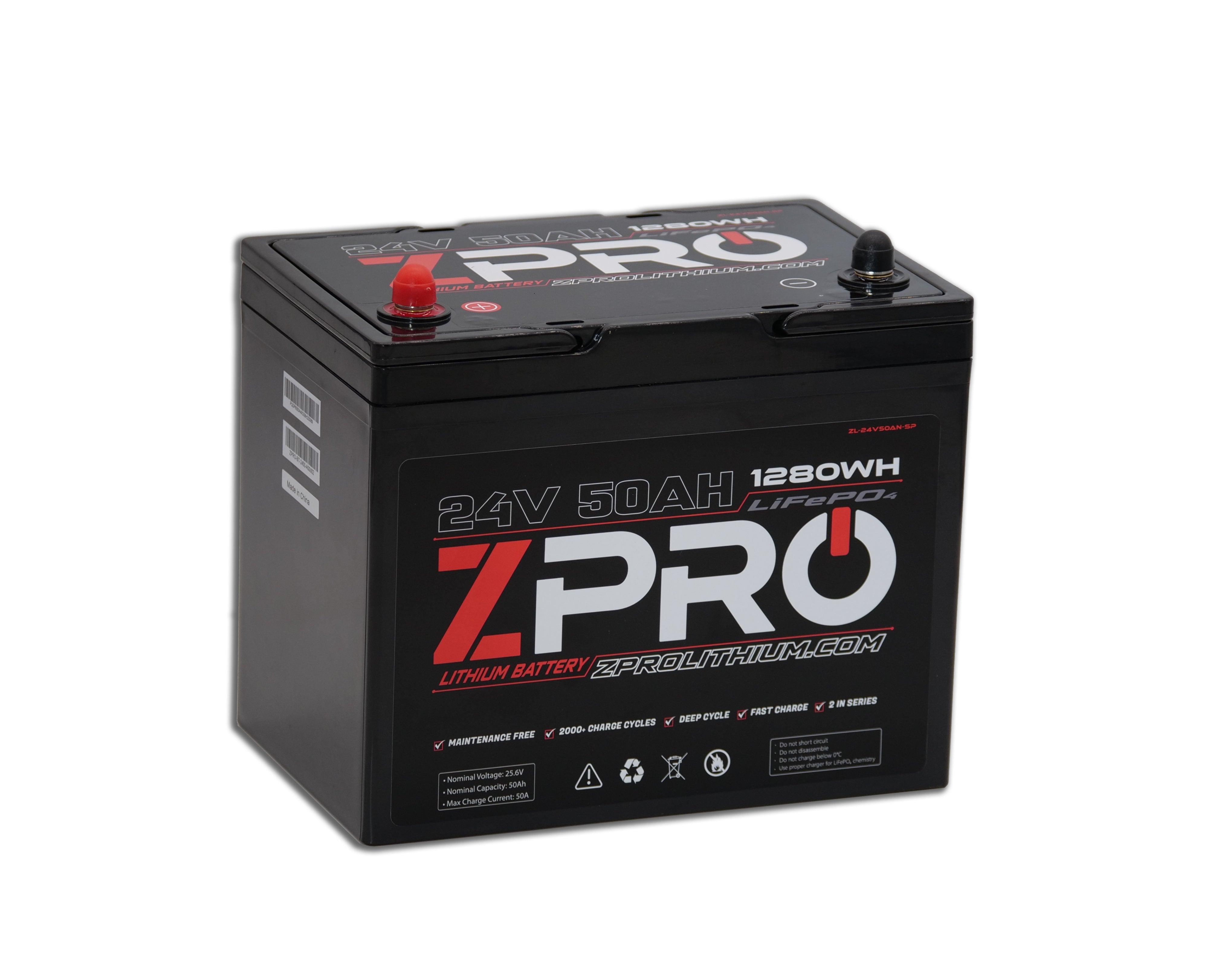 ZPRO 24V50AH LITHIUM BATTERY