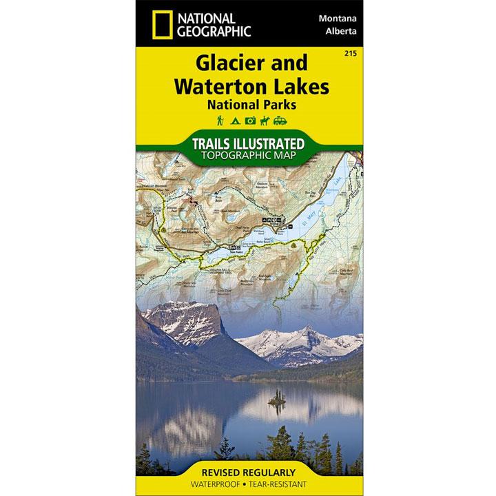 215 Glacier - Waterton Lakes National Parks Map Montana Alberta