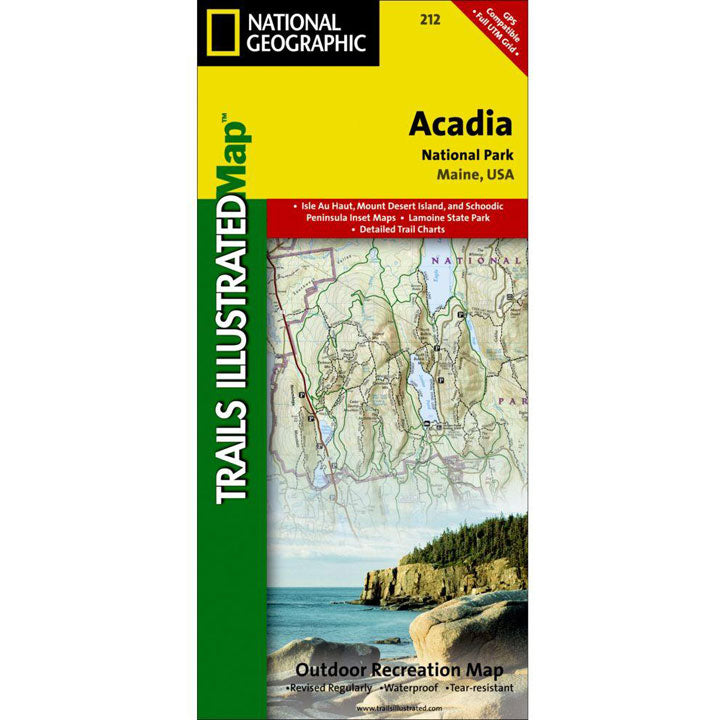 212 Acadia National Park Map National Geographic Maine