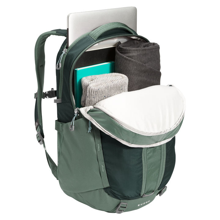 Womens Surge Backpack-Backpacks-The North Face-TNF White Metallic Melange/Mid Grey-Mountain Sports