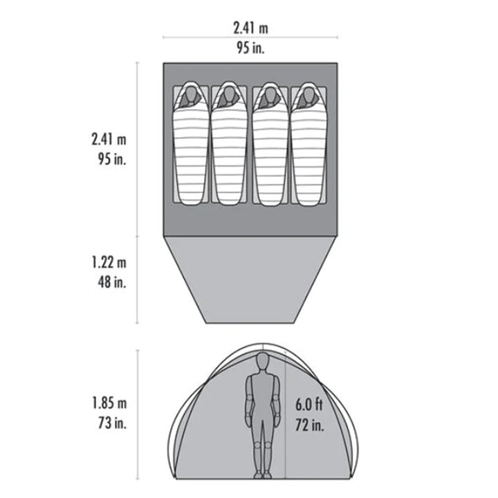 MSR Habitude 4 Family and Group Camping Tent