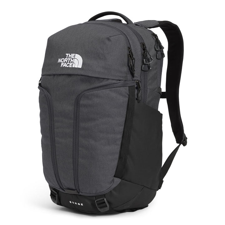 The North Face Surge Backpack, Asphalt Grey Light Heather / TNF Black
