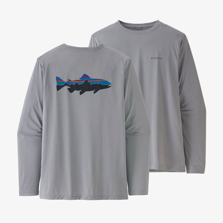 Patagonia Long-Sleeved Capilene Cool Daily Fish Graphic Shirt Mens