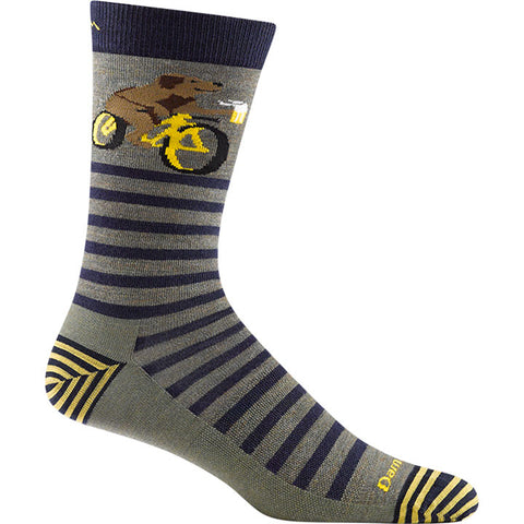 Mens Animal Haus Crew Lightweight Lifestyle Sock-Socks & Underwear-Darn Tough-Loden-Mountain Sports