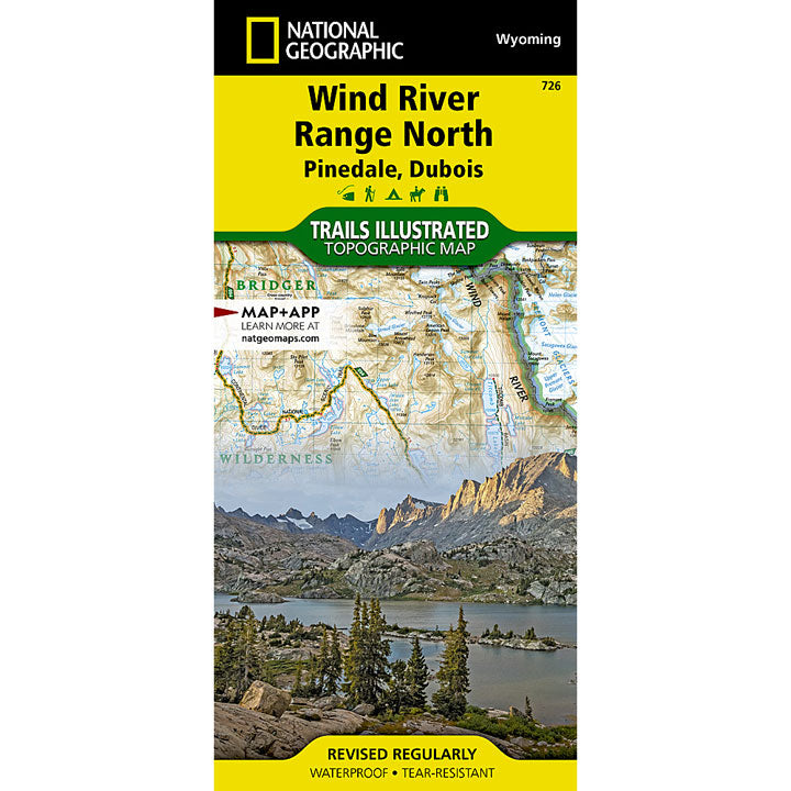 National Geographic 726 Wind River Range North Map