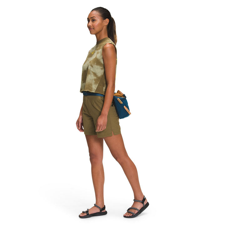Womens Project Short-Shorts-The North Face-Military Olive-Mountain Sports