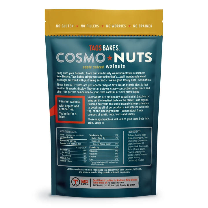 Taos Bakes CosmoNutes Apple Spiced Walnuts